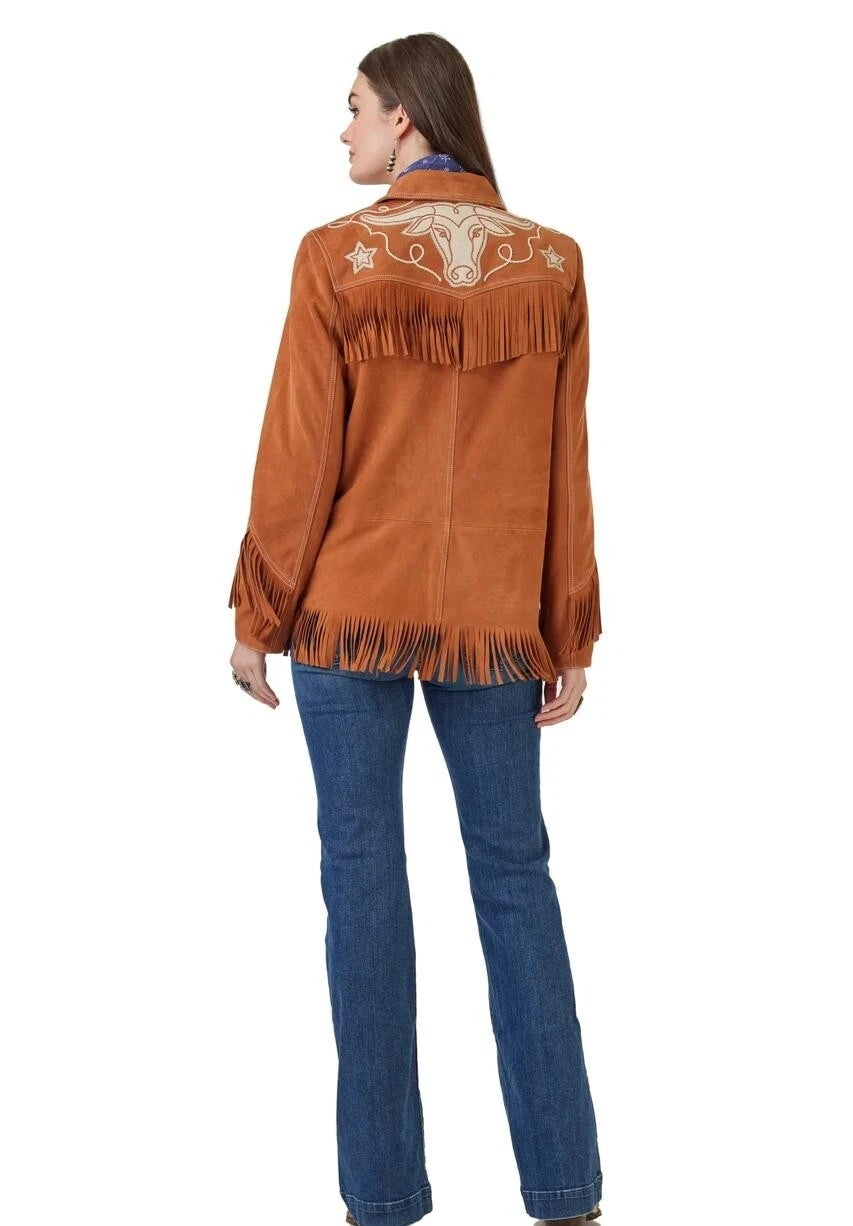 Customized Cowgirl Embroidered Fringes Women Shirt Casual Office Wedding Wear
