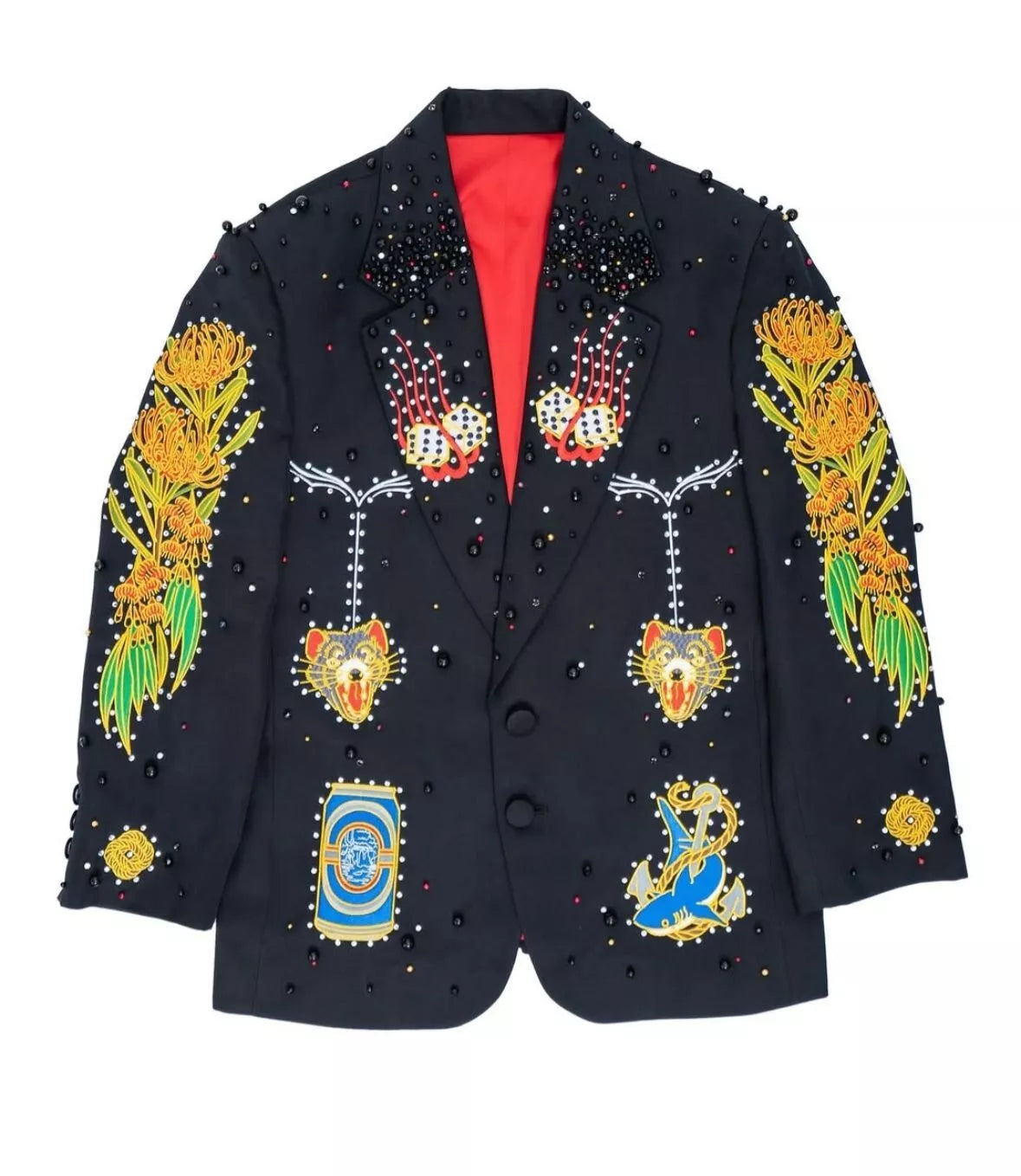 Men's Customized Western Cowboy Style Embroidered 2 PC Suit Wedding Cocktail
