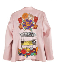Customize Women Pink Cotton Embroidered 2 PC Suit Western Wedding Bridal Attire
