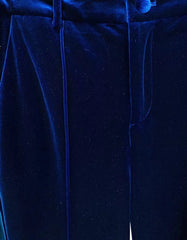 Women Velvet Wedding 2 Piece Suit Office Work Wear Bride and Bridesmaid Suit