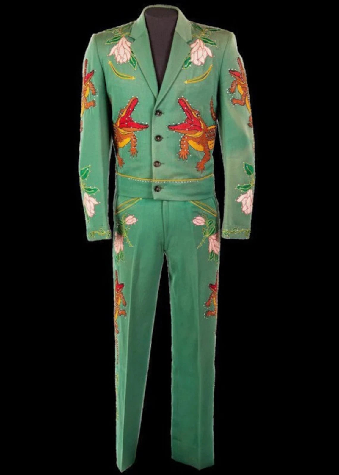 Bespoke Green 2 PC Cowboy Wedding Suit Cocktail Party Attire Groomsmen's Wear