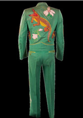 Bespoke Green 2 PC Cowboy Wedding Suit Cocktail Party Attire Groomsmen's Wear