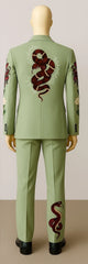 Vintage Western Nudie-Style Rhinestone Floral Cactus Cowboy 2 Pc Suit Wedding