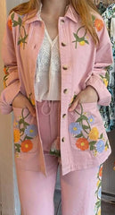 Customized Women 2 PC Embroidered Suit Wedding Cocktail Party Attire Office Wear