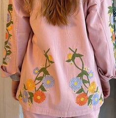 Customized Women 2 PC Embroidered Suit Wedding Cocktail Party Attire Office Wear