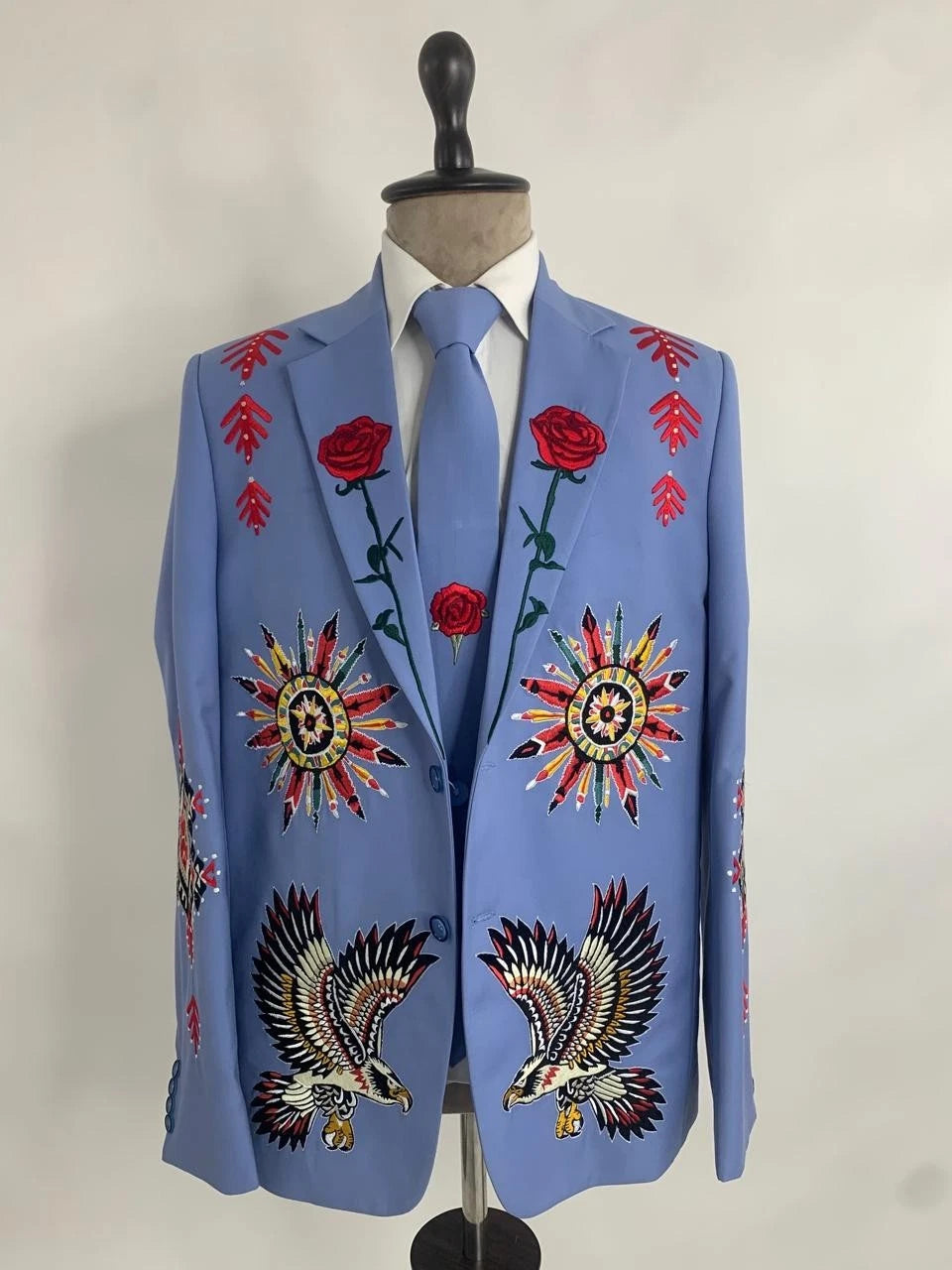 Vintage Western Nudie-Style Embroidered Cowboy 2 Pc Suit Wedding Cocktail Attire