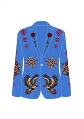 Vintage Western Nudie-Style Embroidered Cowboy 2 Pc Suit Wedding Cocktail Attire