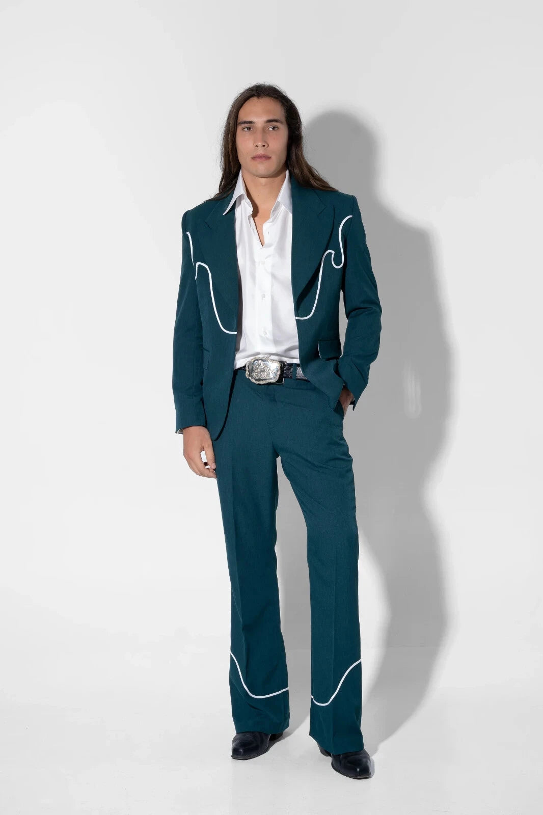 Customize Teal Blue Country Style 2 Pc Suit, Groomsmen & Groom Wedding Day Wear