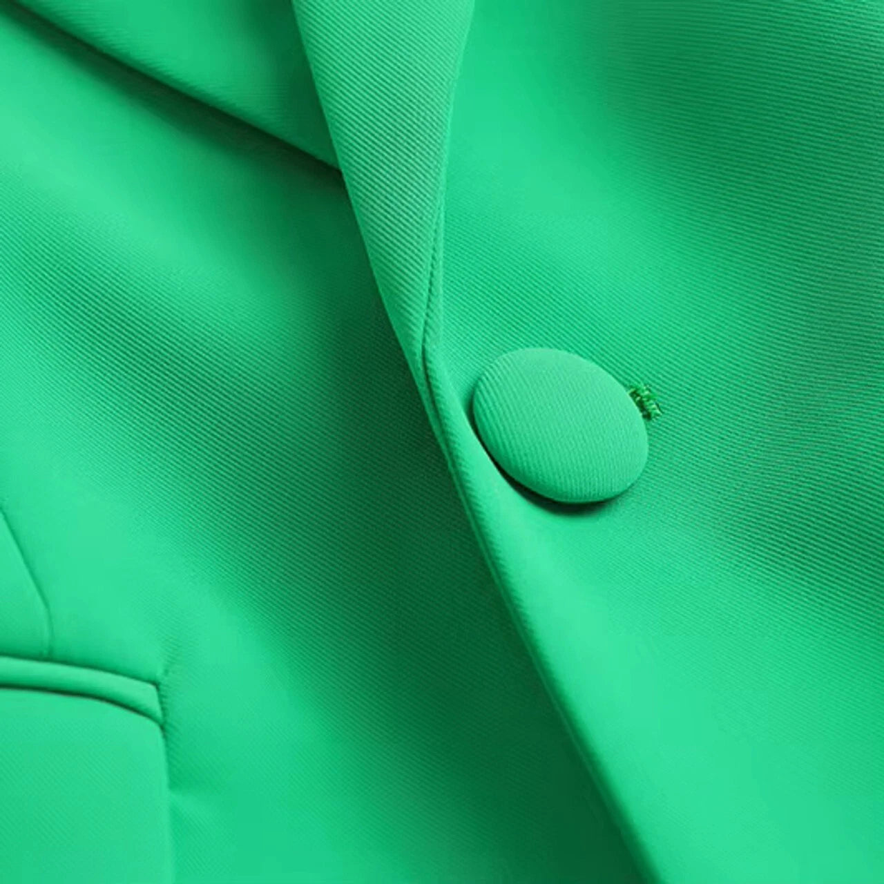 Bespoke Women Green 2 Piece Suit Peak Lapel Wedding Cocktail Prom Party Attire