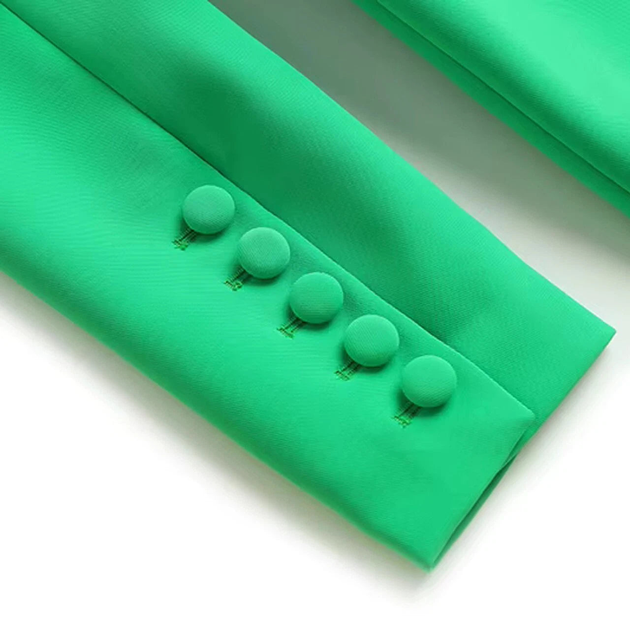 Bespoke Women Green 2 Piece Suit Peak Lapel Wedding Cocktail Prom Party Attire
