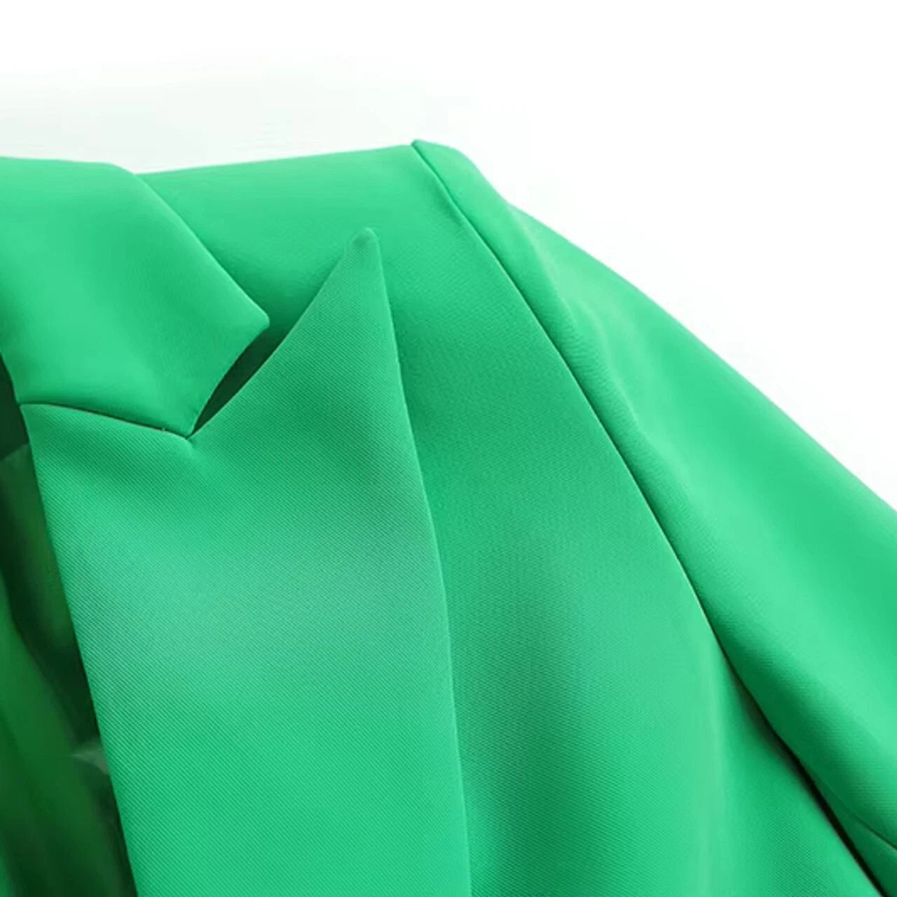 Bespoke Women Green 2 Piece Suit Peak Lapel Wedding Cocktail Prom Party Attire