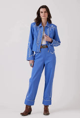 Handmade Cowgirl 2 PC Embroidered Suit Wedding Cocktail Party Attire Office Wear