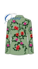 Brown Men's Customized Cowboy Embroidered 2 Pc Western Style Wedding Cocktail